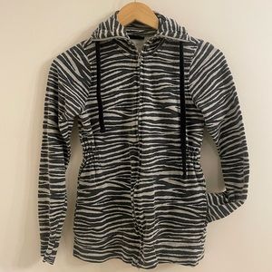 Leopard print zip up, girls size 12-14